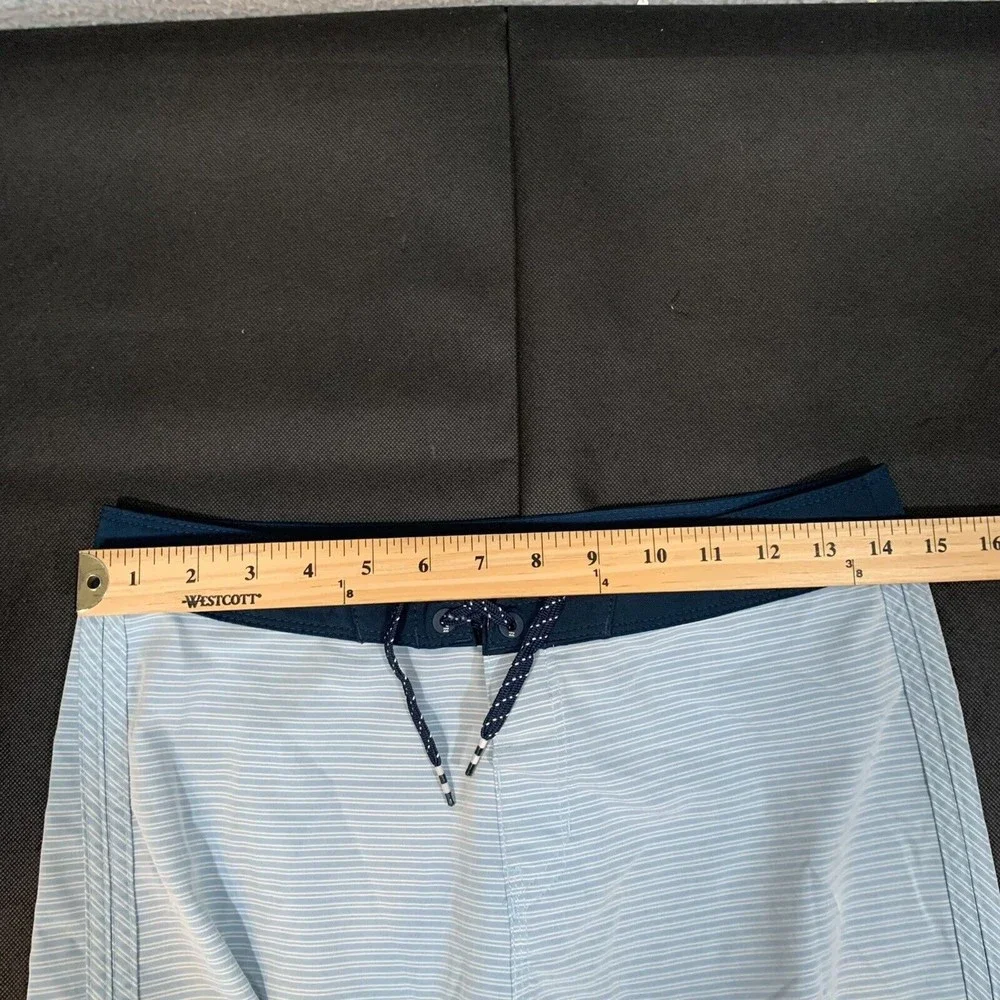 S Billabong Board Shorts Mens 28 Blue‎ Striped Unlined Surf Beach Platinum X EUC